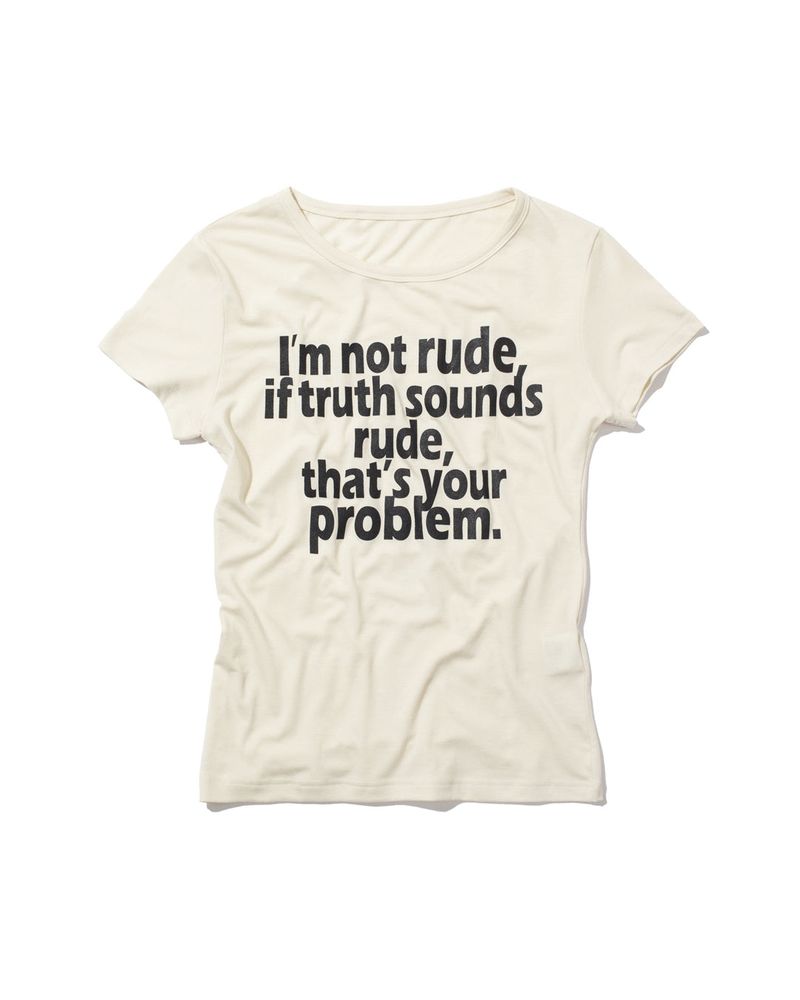 KRUCHI（クルチ）の「RUDE Half Sleeve T-shirt (CREAM)（Tops）」