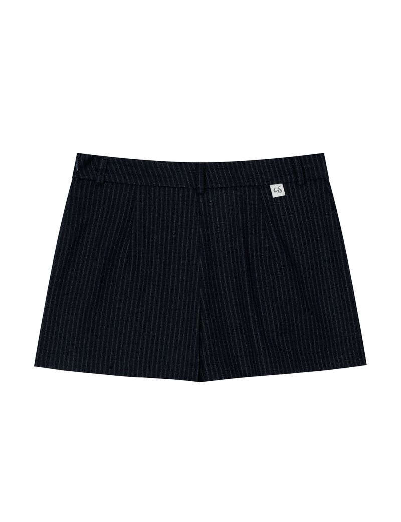 STRIPE PLEATED PANTS(NAVY)
