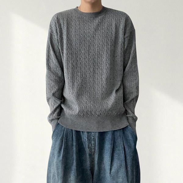 voarc（ボアク）の「Belki Soft Cable Loose Fit Round Knit（Tops）」