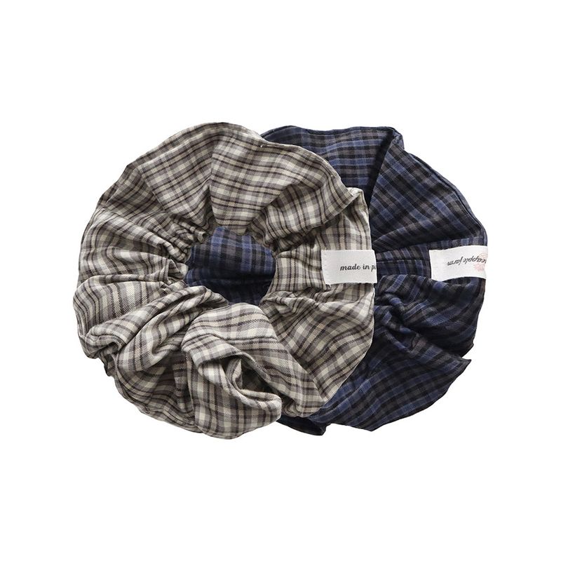 PINK PINEAPPLE（ピンクパイナップル）の「VINTAGE CHECK SCRUNCHIE _MIX（Hair Accessories）」