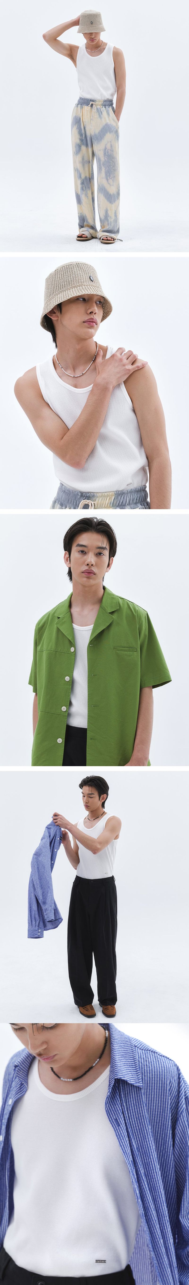 Logo Plate Basic Sleeveless__White