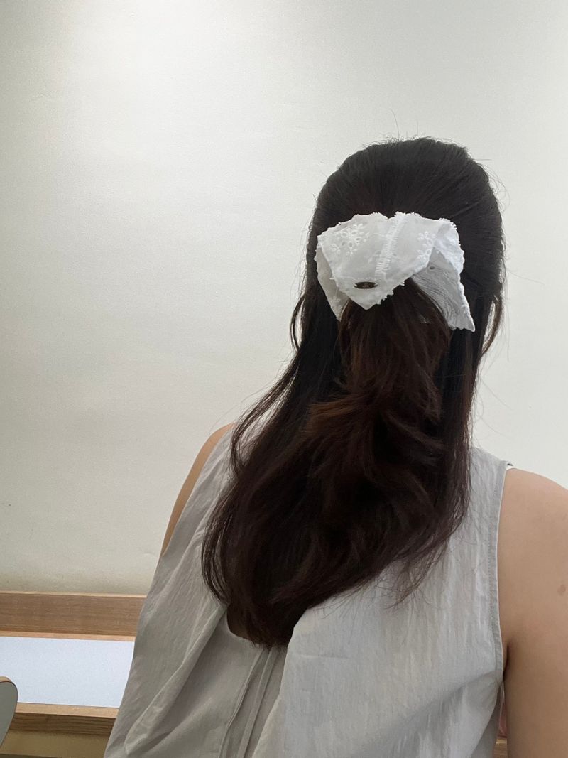 White Square Scrunchies
