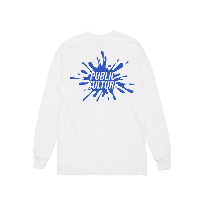Splash LS Tee - White