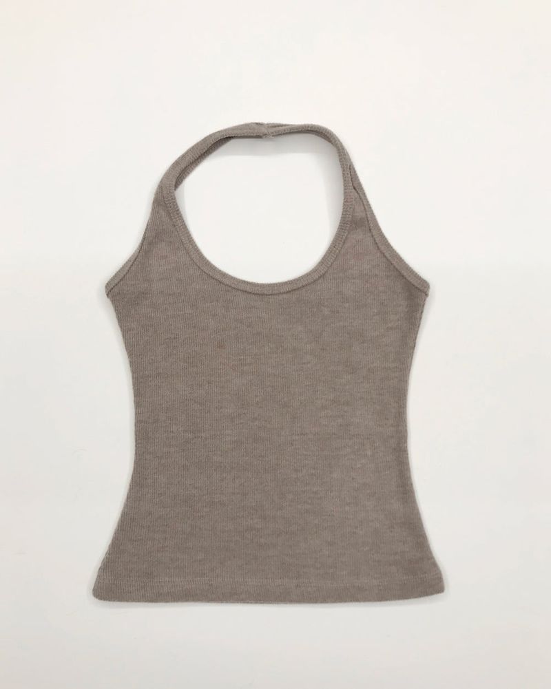 Halter Neck Tank Top (4color)