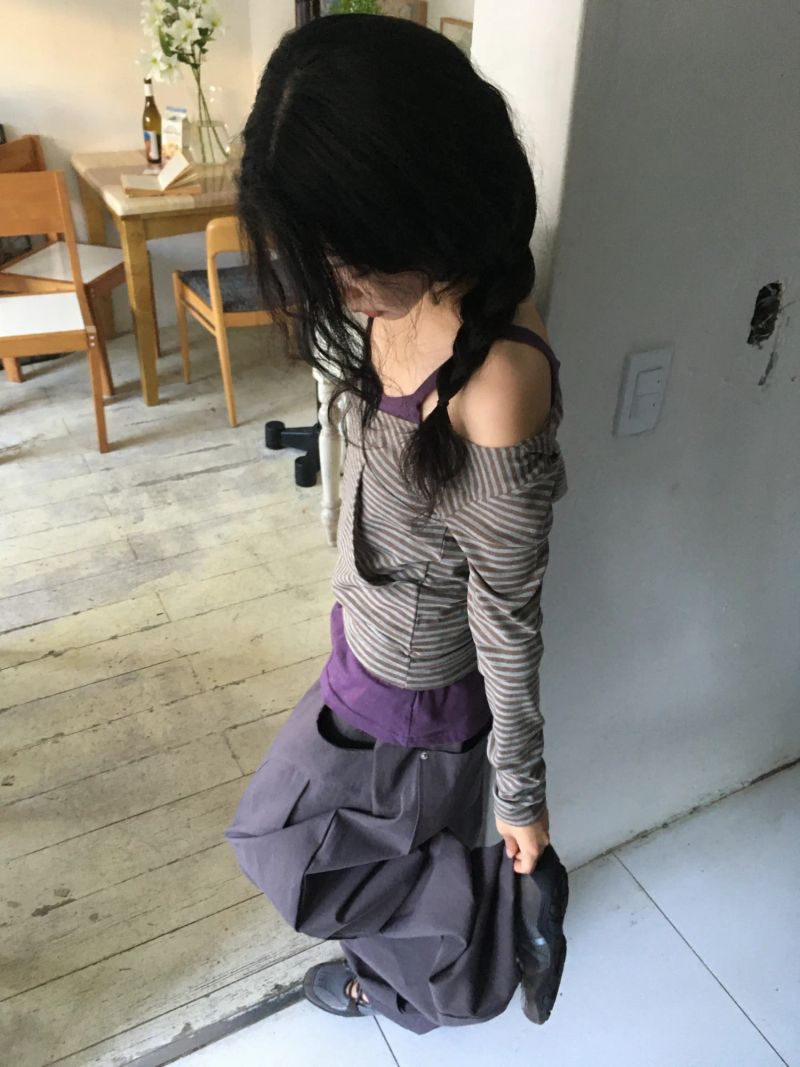 Shirring Long Sleeveless Top