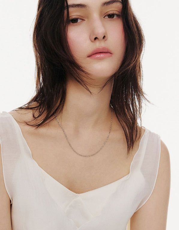 hyeres lor（イエール・ロール）の「26SS★ Precise Silver (C) Double Rope Chain Necklace（Accessories）」