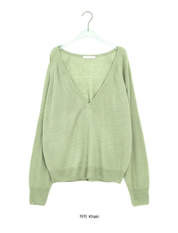 Legro Over Fit Deep V-Neck Knit