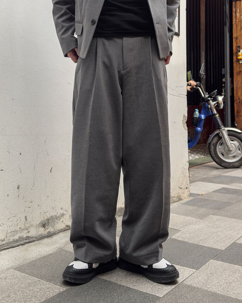 LUMI Back Banding Wide Slacks