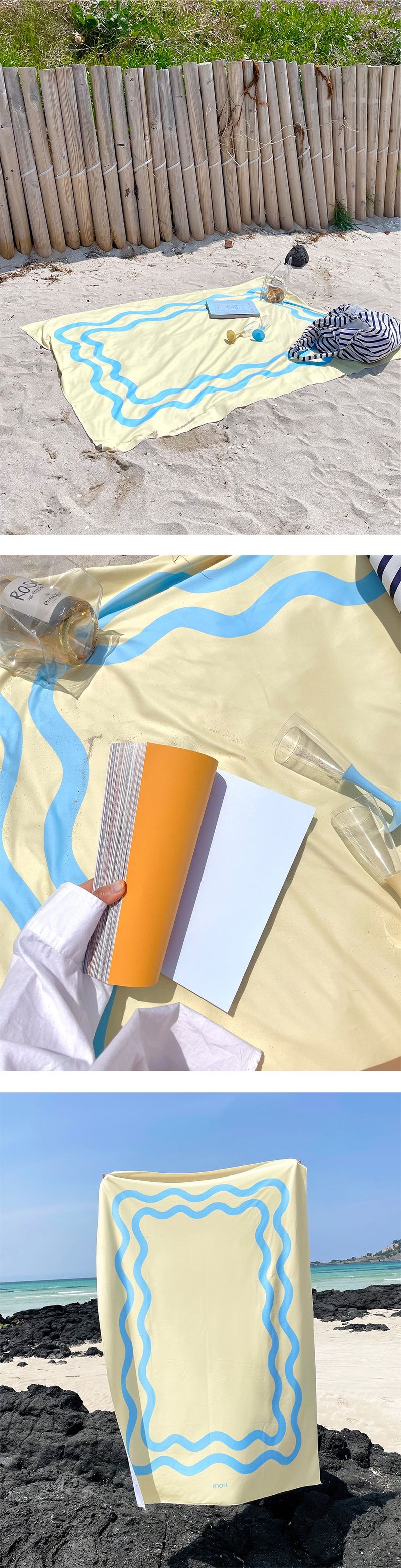 Wave beach towel picnic mat (2color)