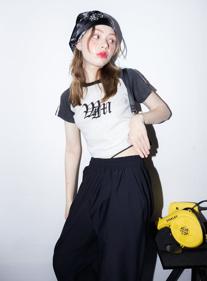 RAGLAN CROP-T(IVORY)