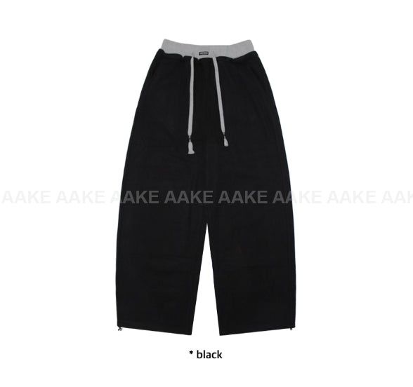 (Lining brushed) COLORBLOCK WAIST PANTS