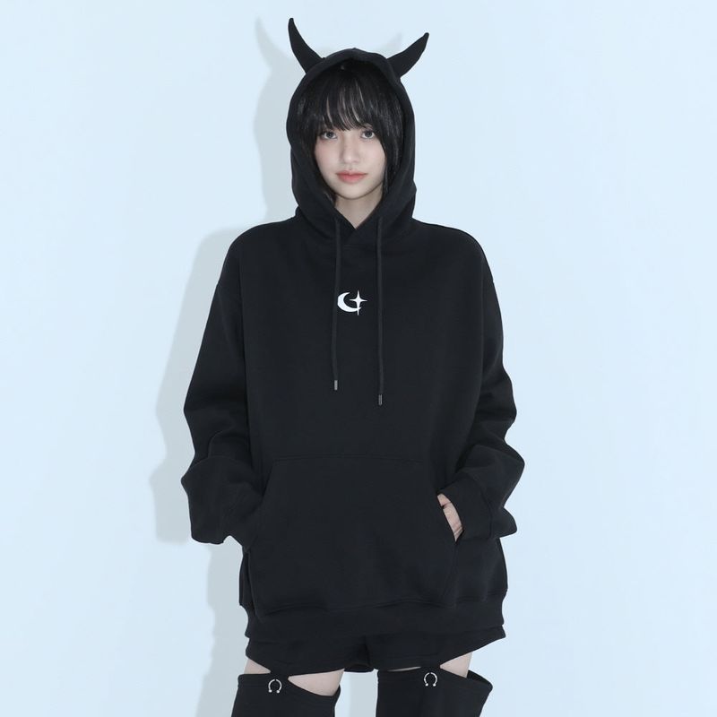 CLUT STUDIO(クラットスタジオ)の「0 5 devil hoodie - BLACK(Tops)」