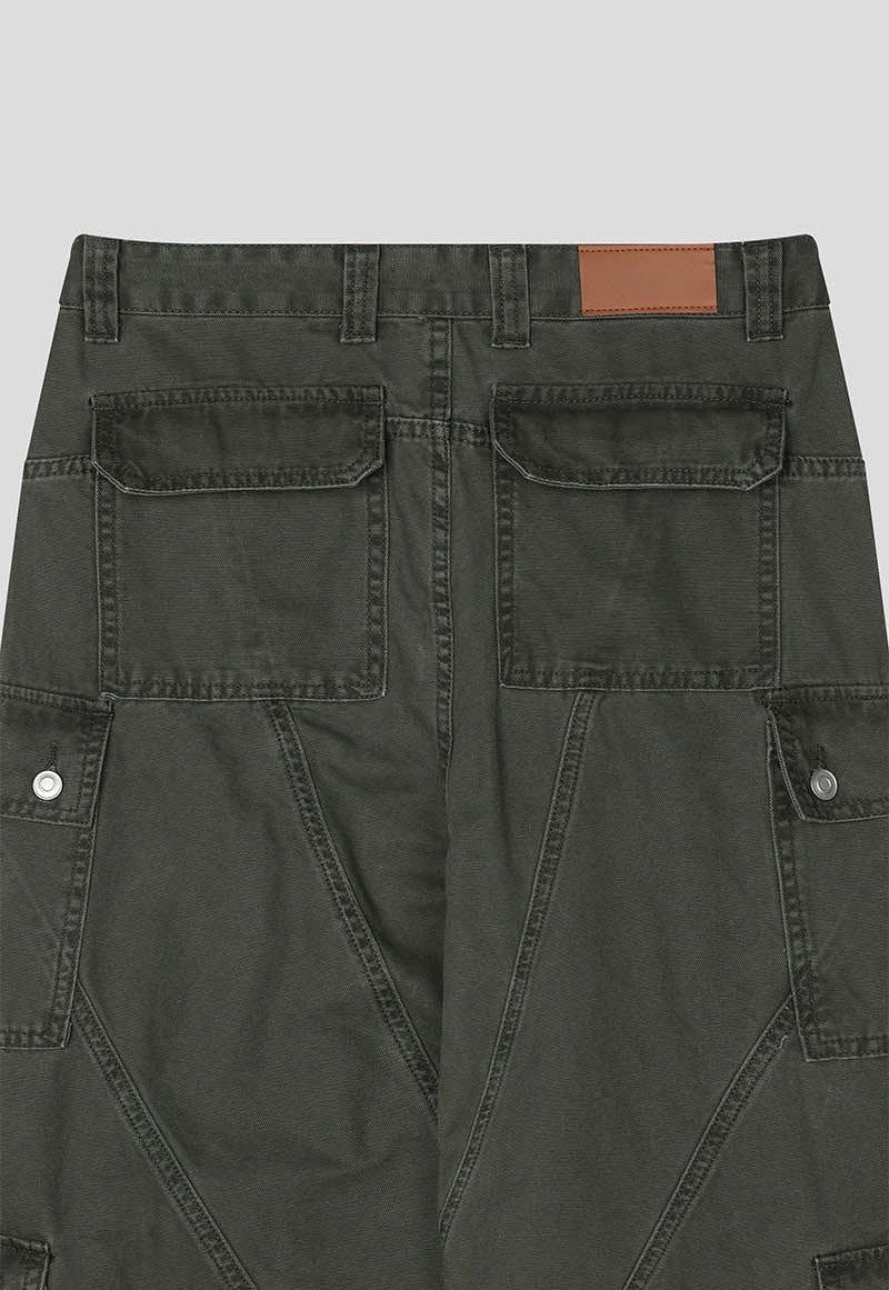 Wide flare cargo pants(2color)