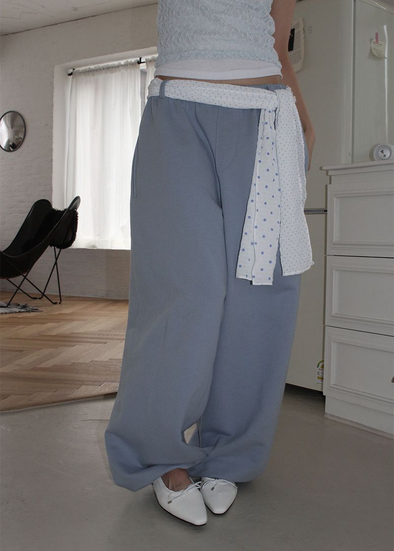 (UNISEX) BELTED SWEAT PANTS (3color)