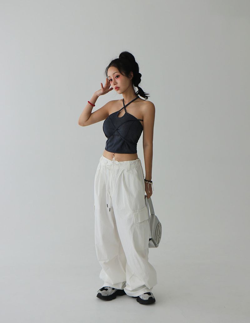 Delight-J（ディライトジェイ）の「Halterneck Strap Denim Tube Top（Tops）」