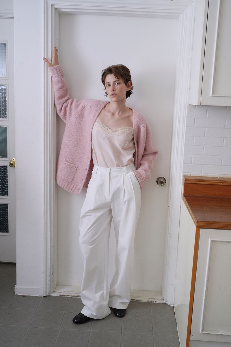 Softy alpaca cardigan_pink