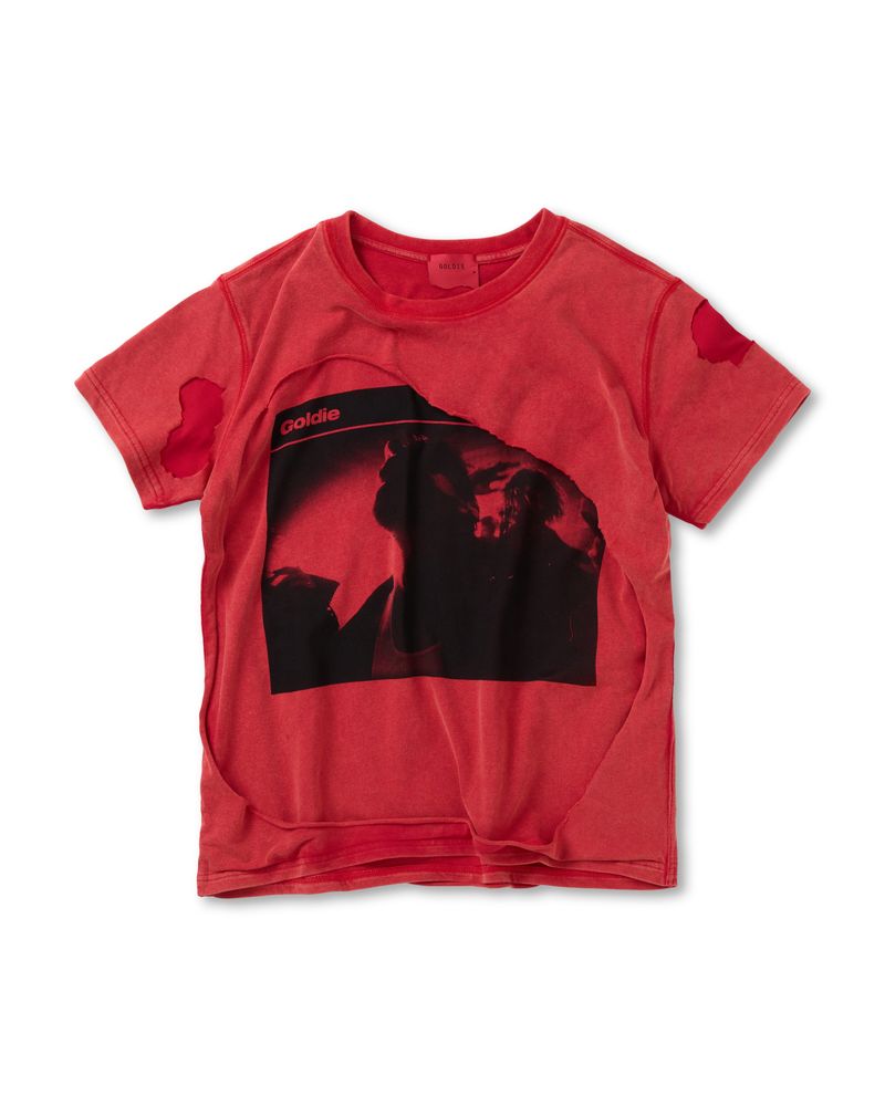 ILLUSION RED DISTRESSED TSHIRT
