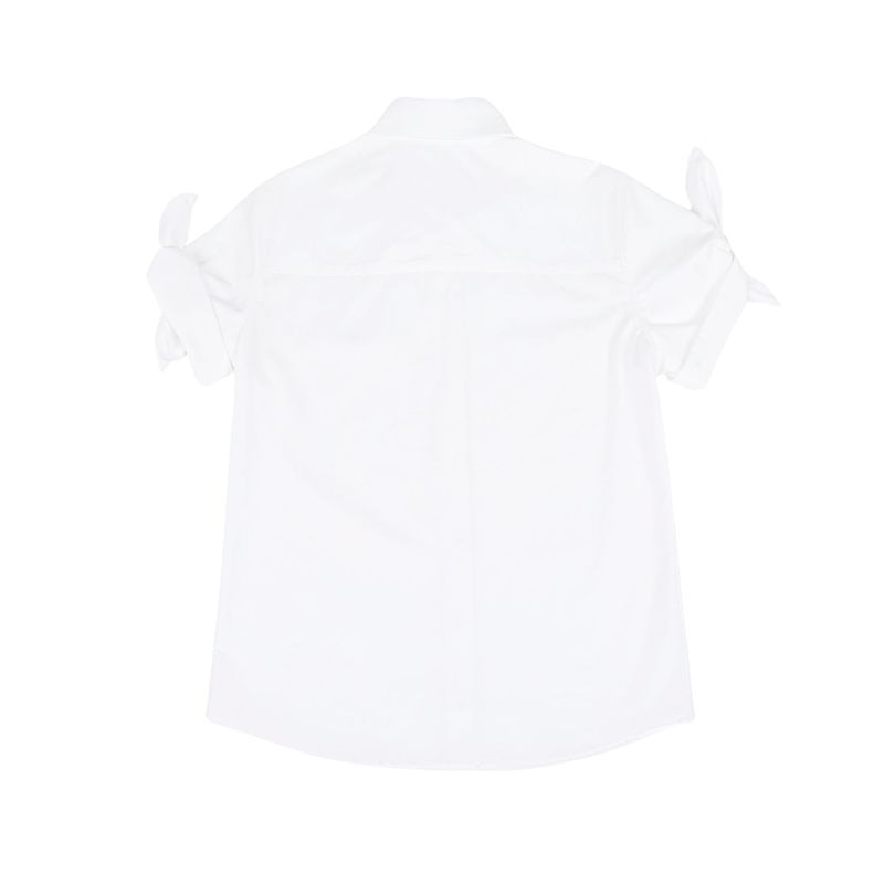Knot half sleeve shirts (WHITE)