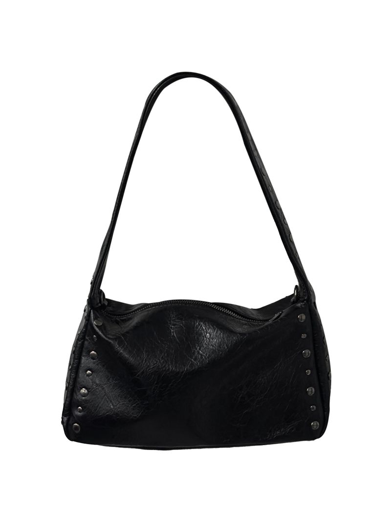 studded shoulder shark bag