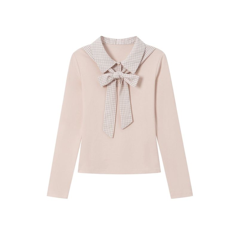 Cozy&Kitsch（コージーアンドキッチ）の「Lydia Check Ribbon Collar Tee（Tops）」