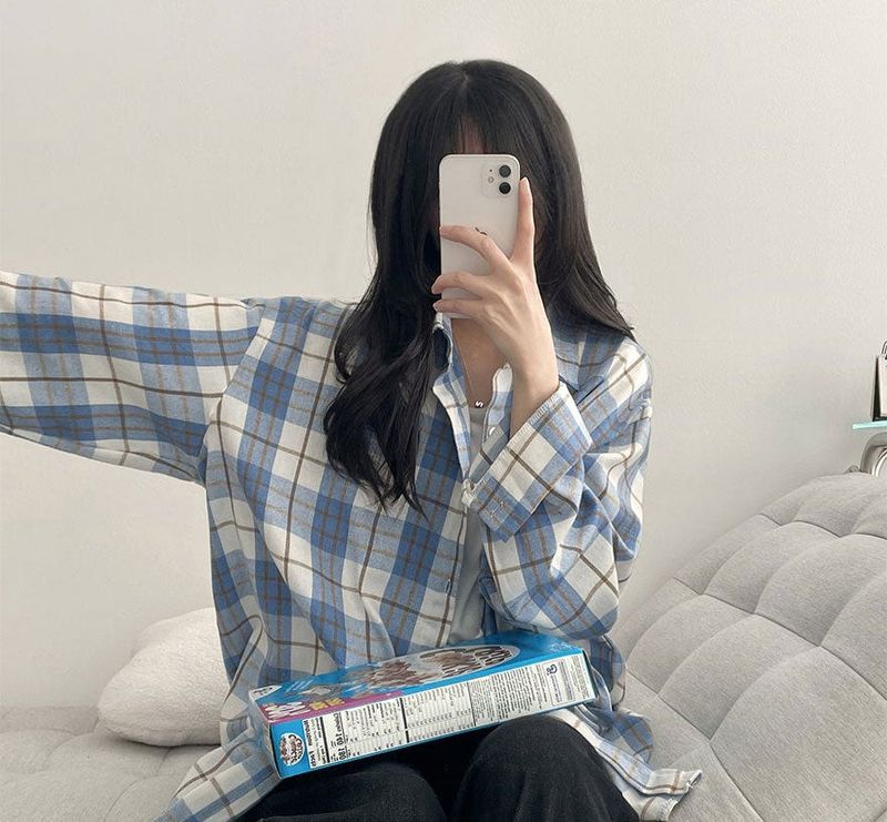 Lue Loose Fit Checkered Shirt