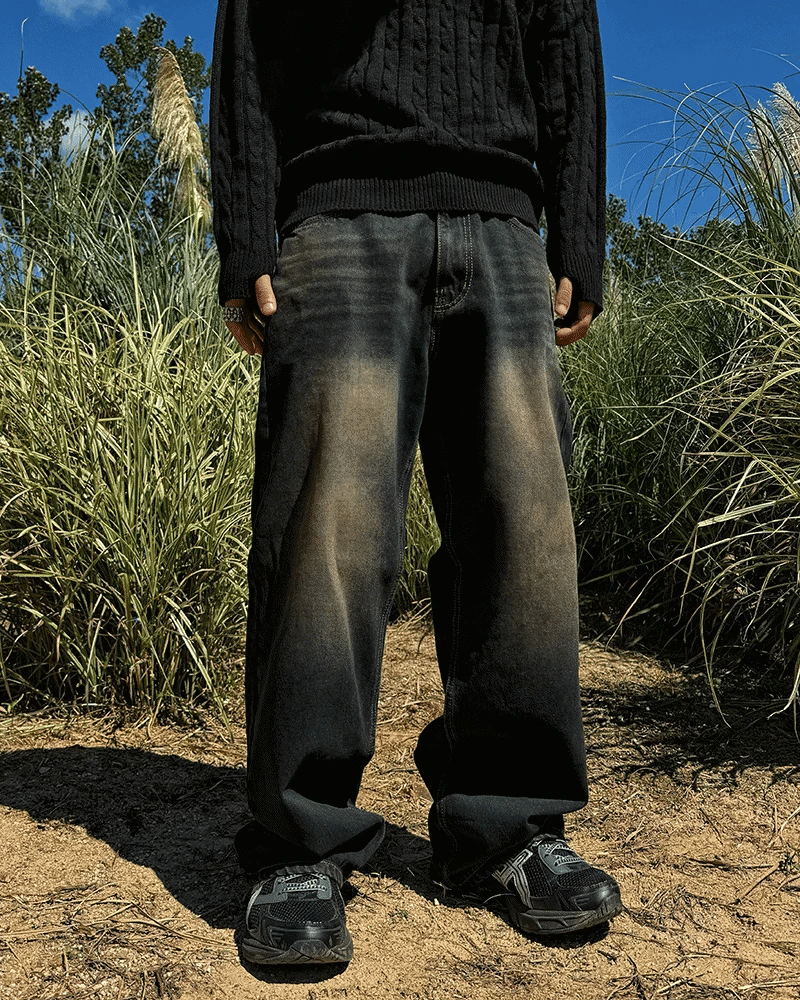 NOCELCOZY（ノセルコジー）の「NOCELCOZY Rust Washing Straight Wide Denim Pants（Pants）」