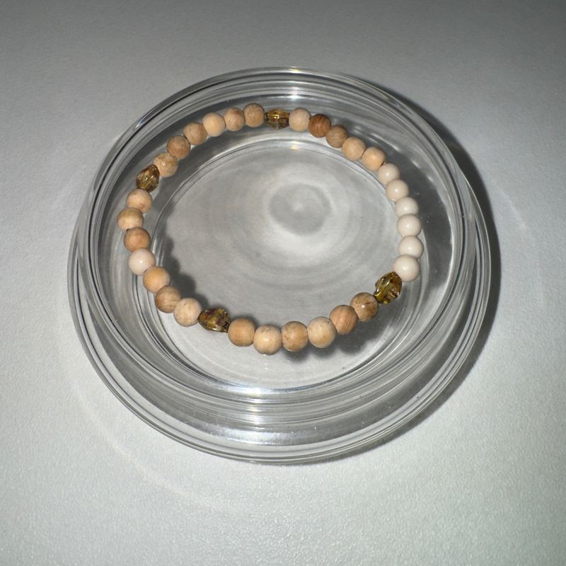warm woodball bracelet (brown)