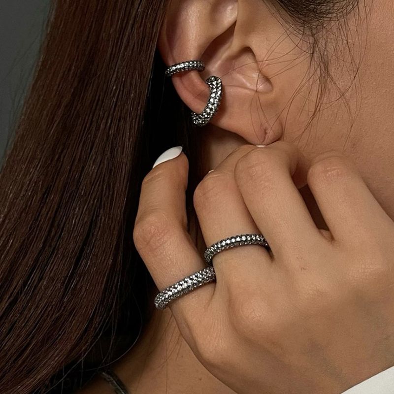 [MONSTA X] [S925] Donut Ring (black silver)