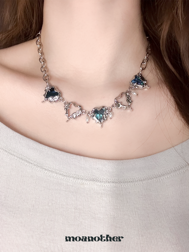 [Heart2Hearts Yuha, IDLE Minnie PIck!] Triple Heart Necklace