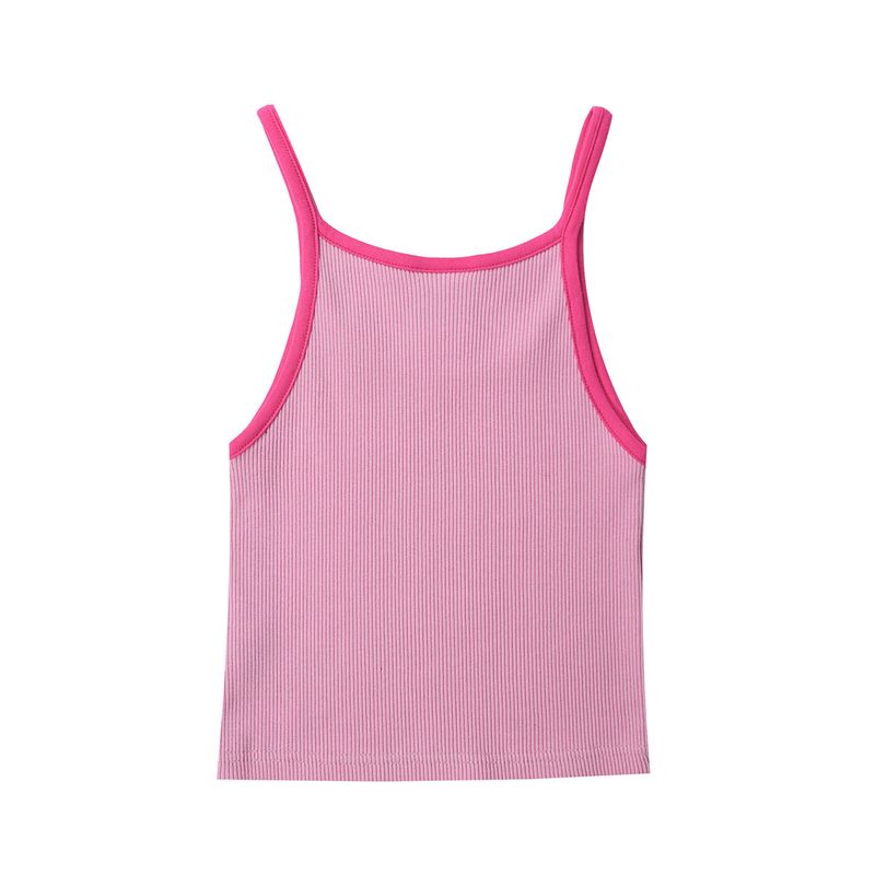 RIB SLEVELESS PINK