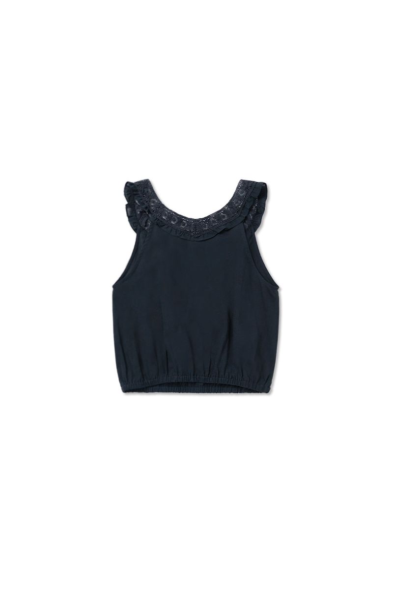 Bella lace blouse_navy