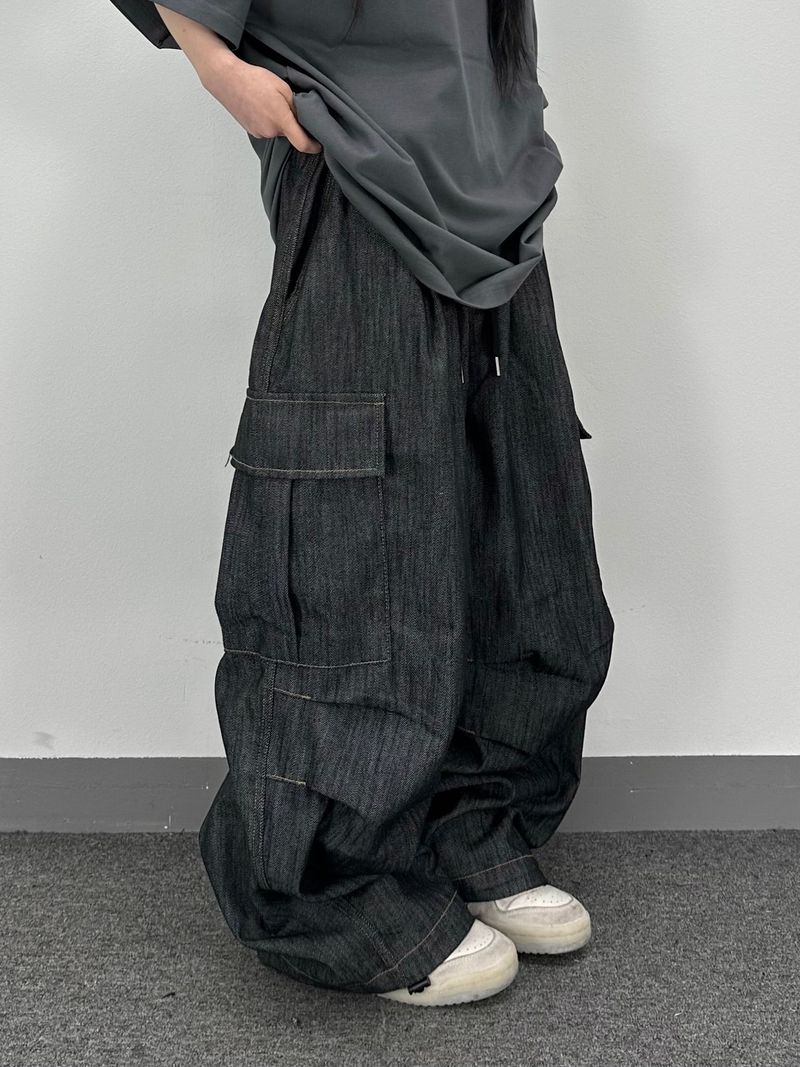 linen balloon cargo pants