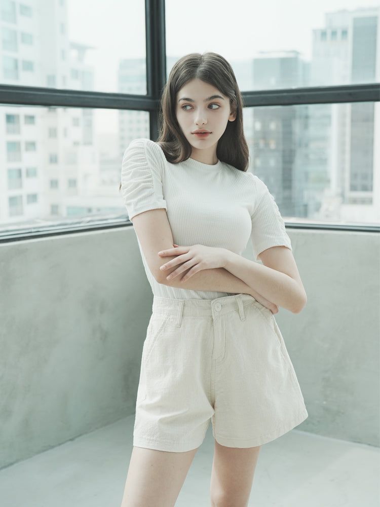 W1013 LINEN SHORT_NATURAL