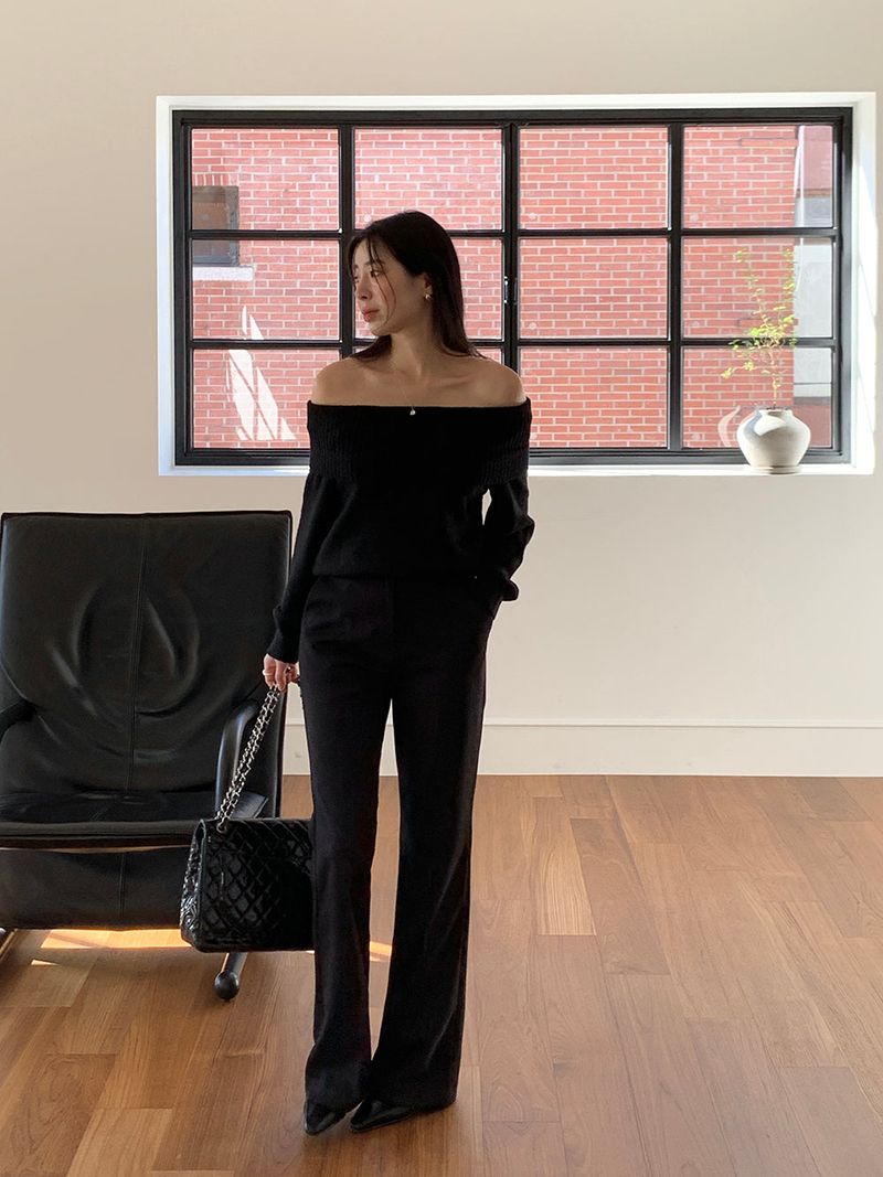 [MADE] [Wool Napping] Winter Warm Long Bootcut Slacks