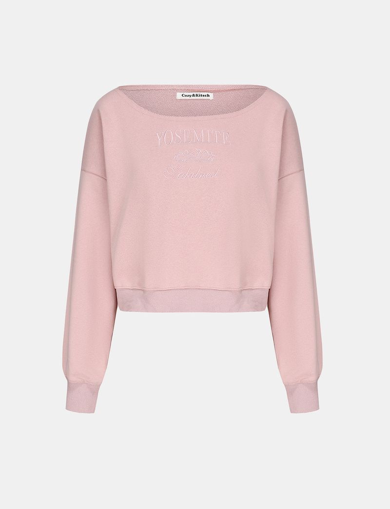 Yosemite Embroidered Crop Sweatshirt