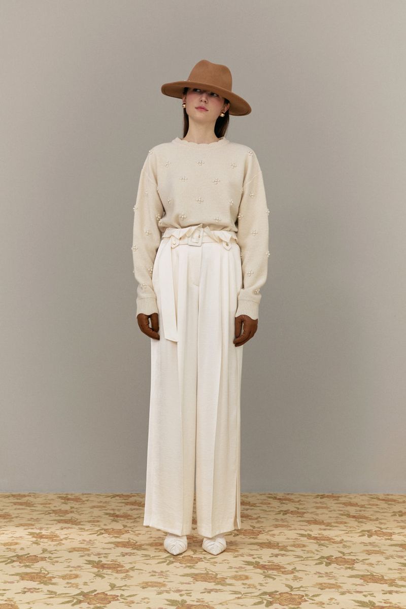 ROMANCHIC(ロマンシック)の「Pearl flower knit(Tops)」