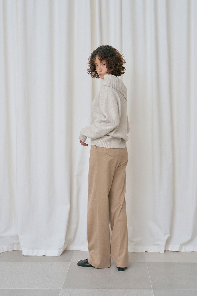 Lissom off-shoulder knit_oatmeal