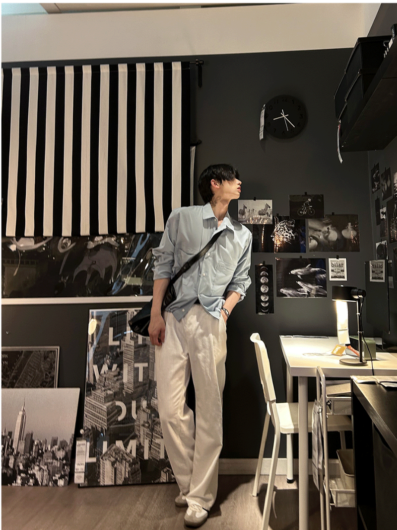 slob white wide denim pants