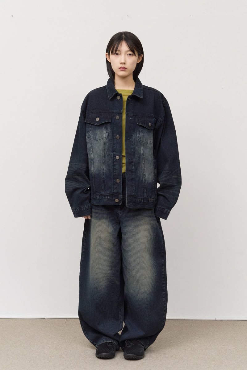 Melton Striped Denim Jacket