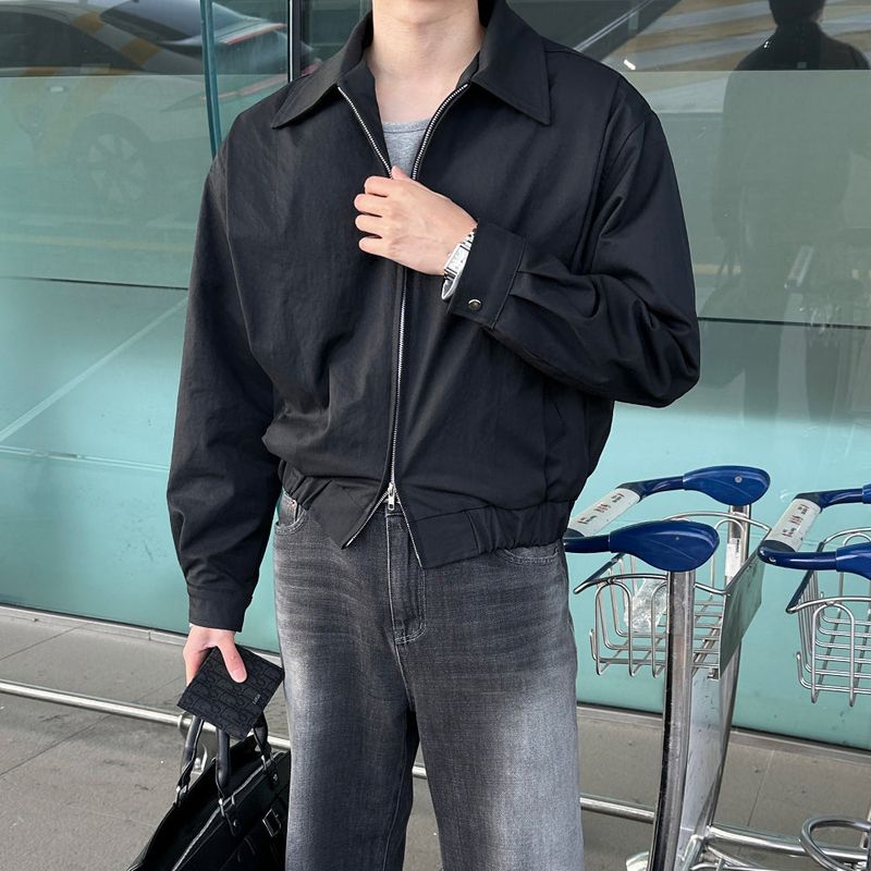 LMN Eco Oversized-Fit Pintuck Collar Jacket (2 colors)