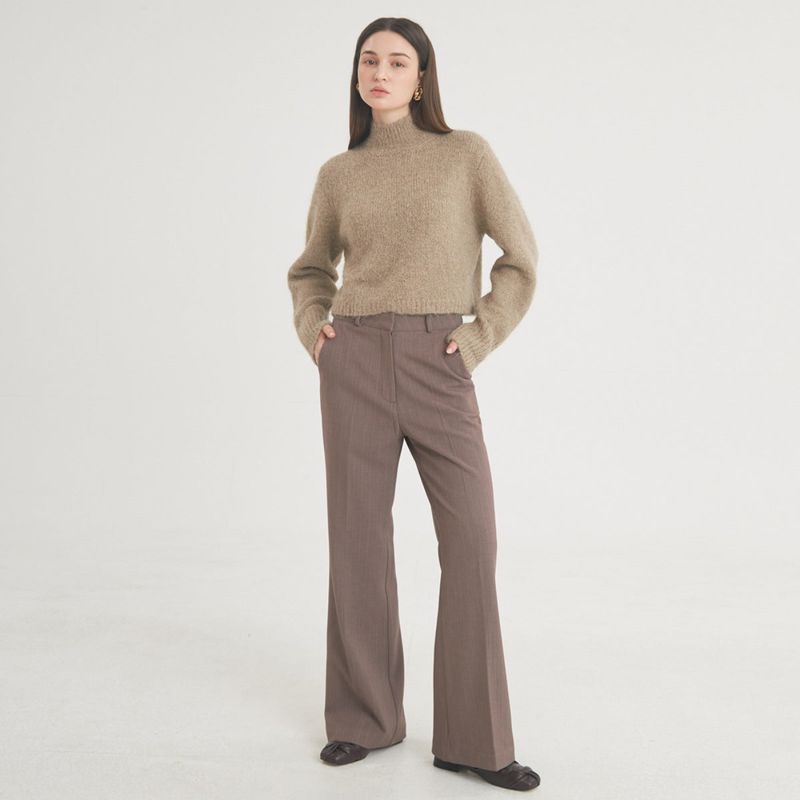 FREIHEIT(フライハイト)の「Wool Stripe Flare Pants (Brown)(Pants)」