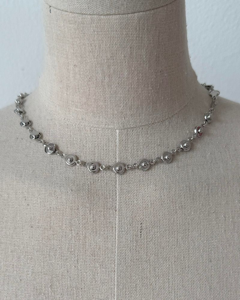 [MADE]   silver open close necklace