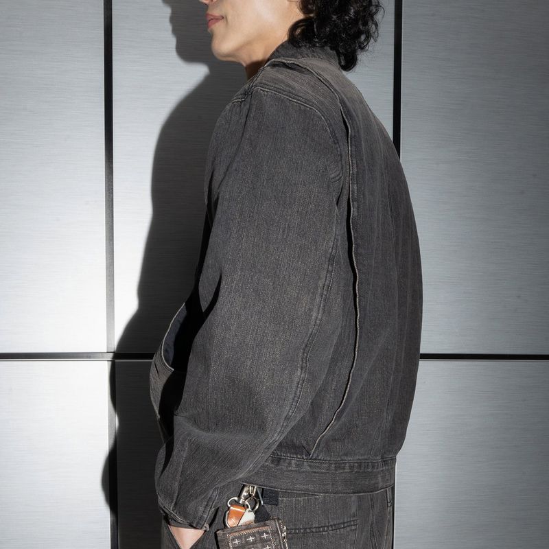 Wallet denim jacket / Vintage black