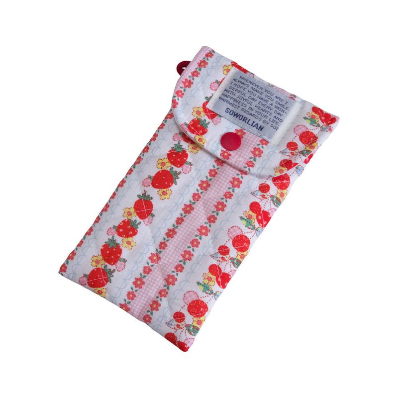 Pencil Pouch_Quilted Red Strawberry