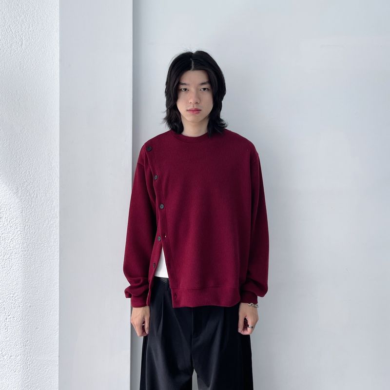 FADE MEET（フェードミート）の「Side-Button Knit Top（Tops）」