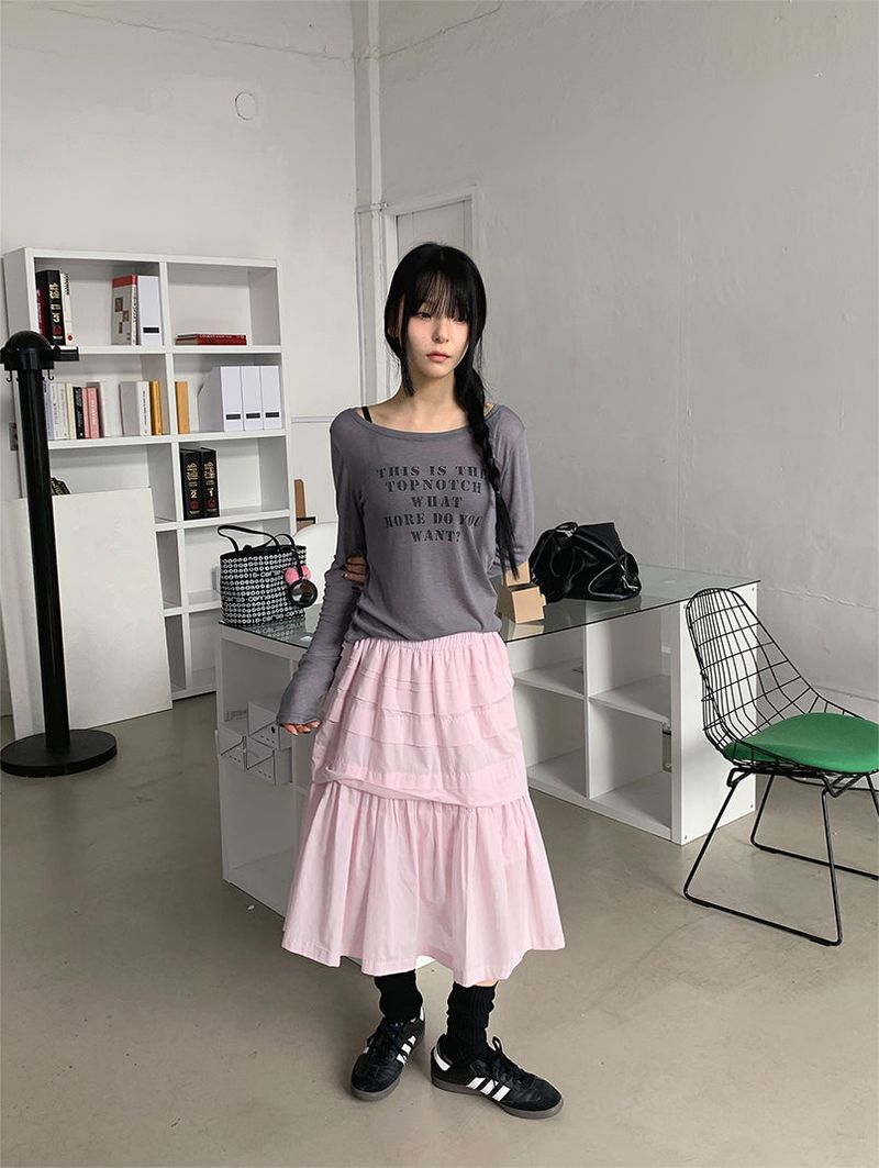 MILKY FRILL SKIRT (3C)