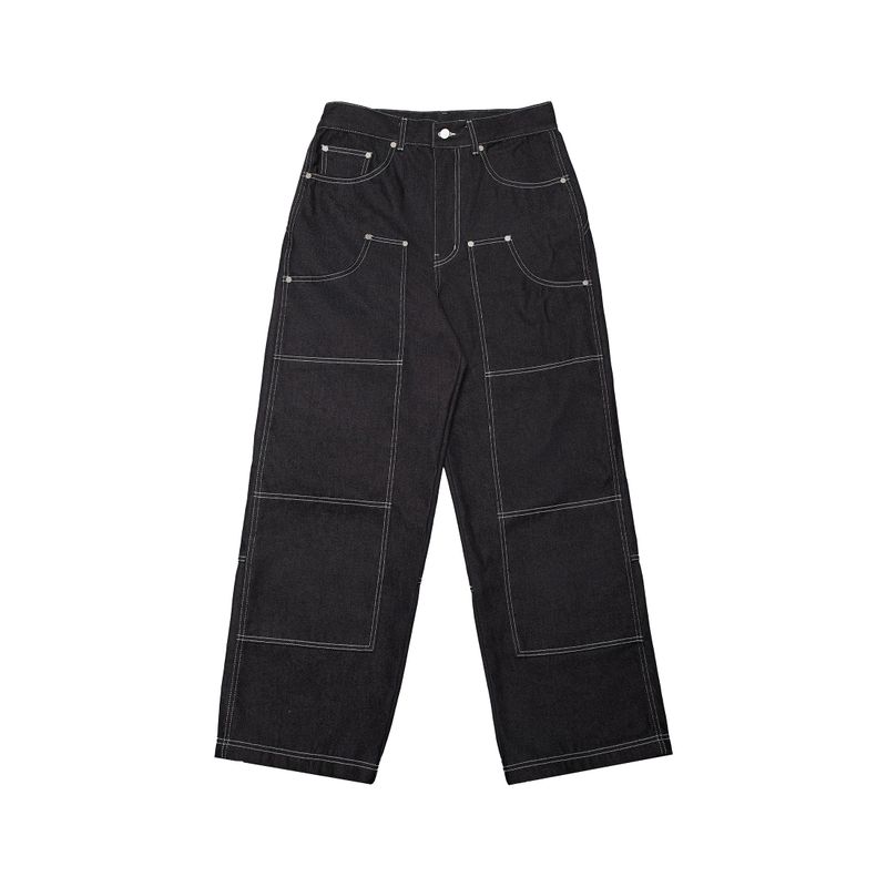 RAW DENIM CARPENTER PANTS [BLACK]