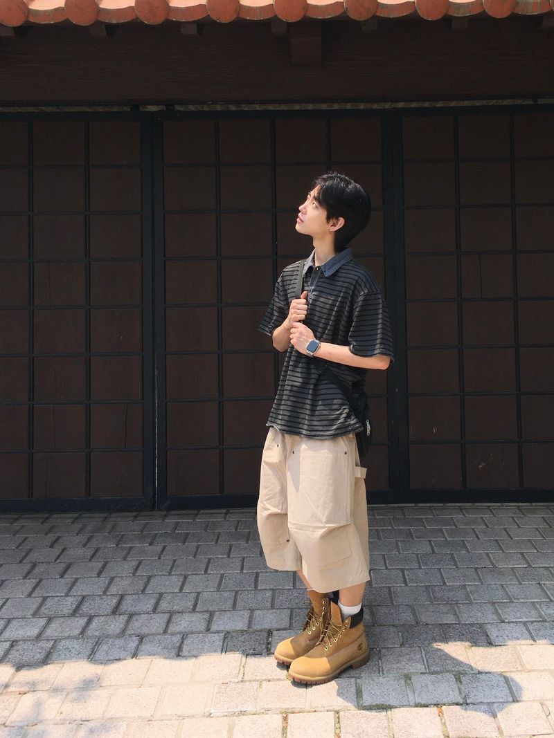 Rain Double Knee Bermuda Pants 2C