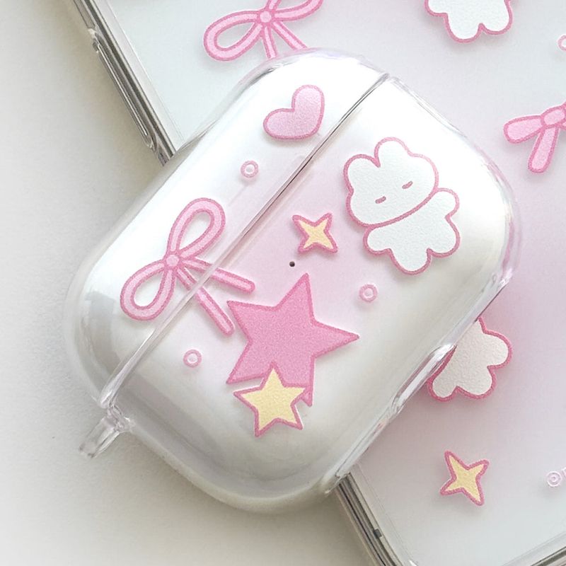 Monani Studio（モナニースタジオ）の「[AirPods] Star Rabbit hard case (pink) (only case)（Smartphone Accessories）」