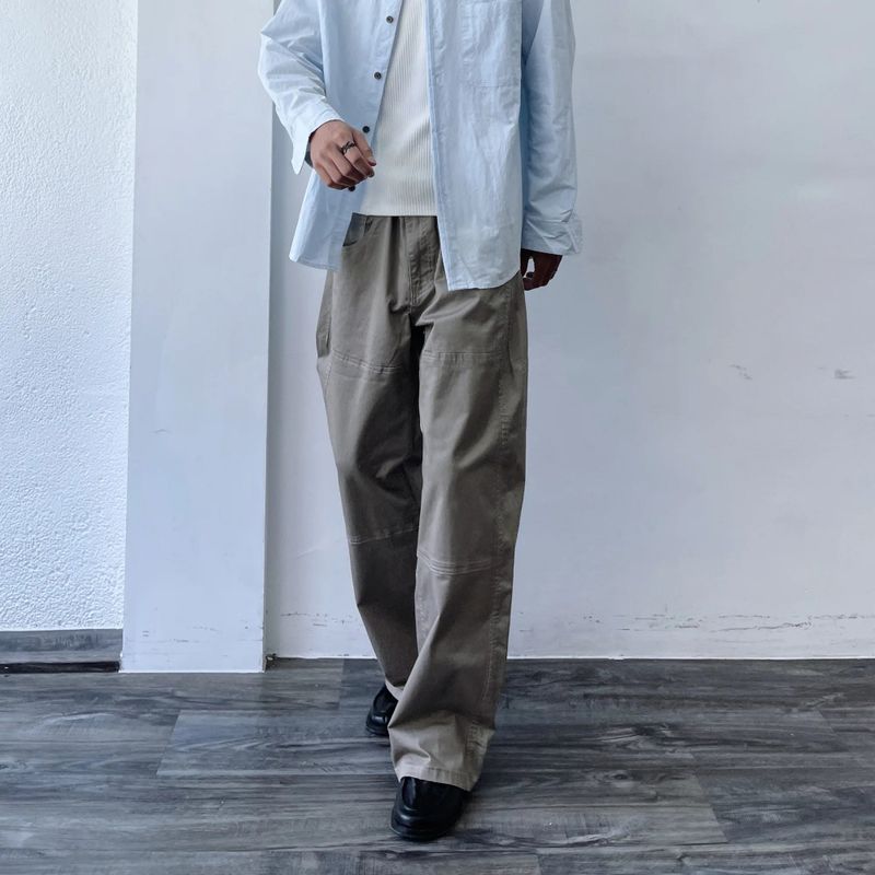 ダブルニーストレートレッグトラウザーズ